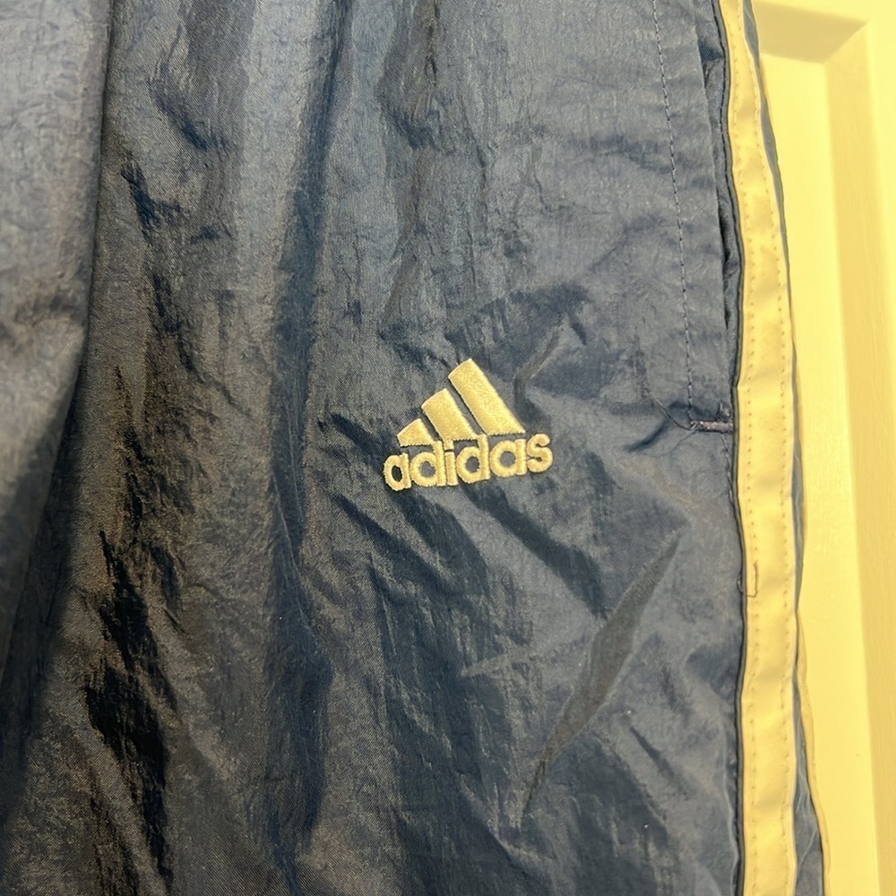 Adidas men’s Y2K Blue Jogger track pants with White Stripes size large. - Picture 3 of 12